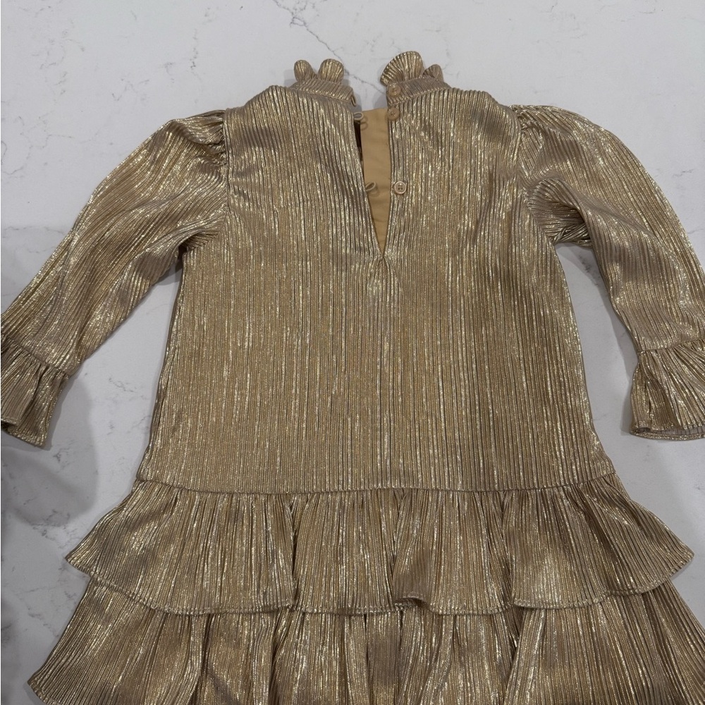 JANIE AND JACK Gold toddler dress